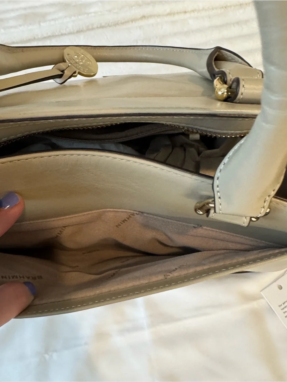 Brahmin structured leather